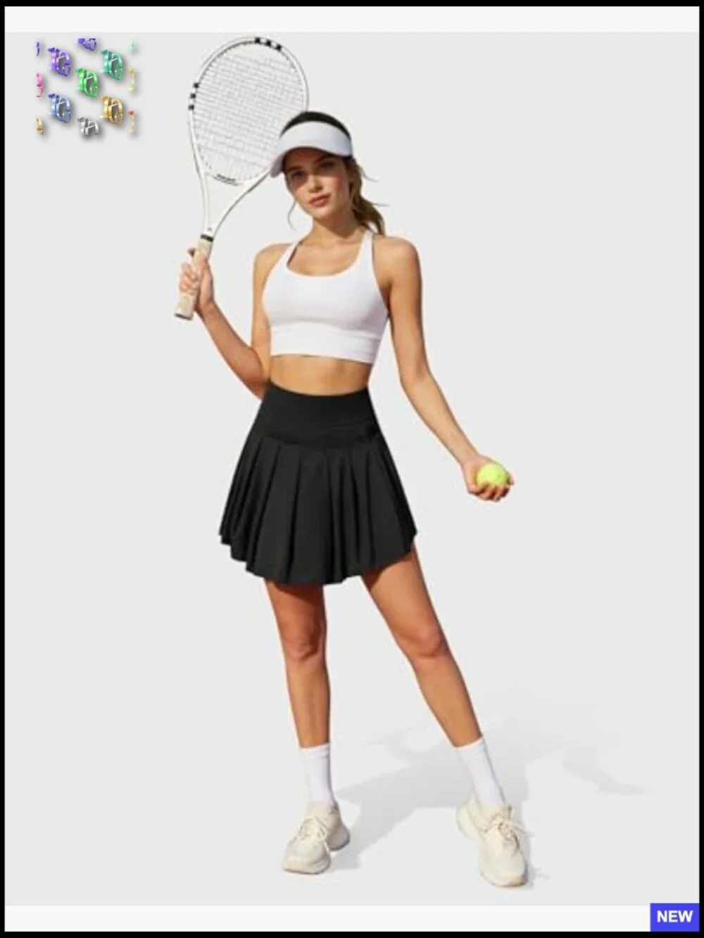 Tennis Skorts for Women High Waist Pleated Athletic Skirt with Shorts Pockets